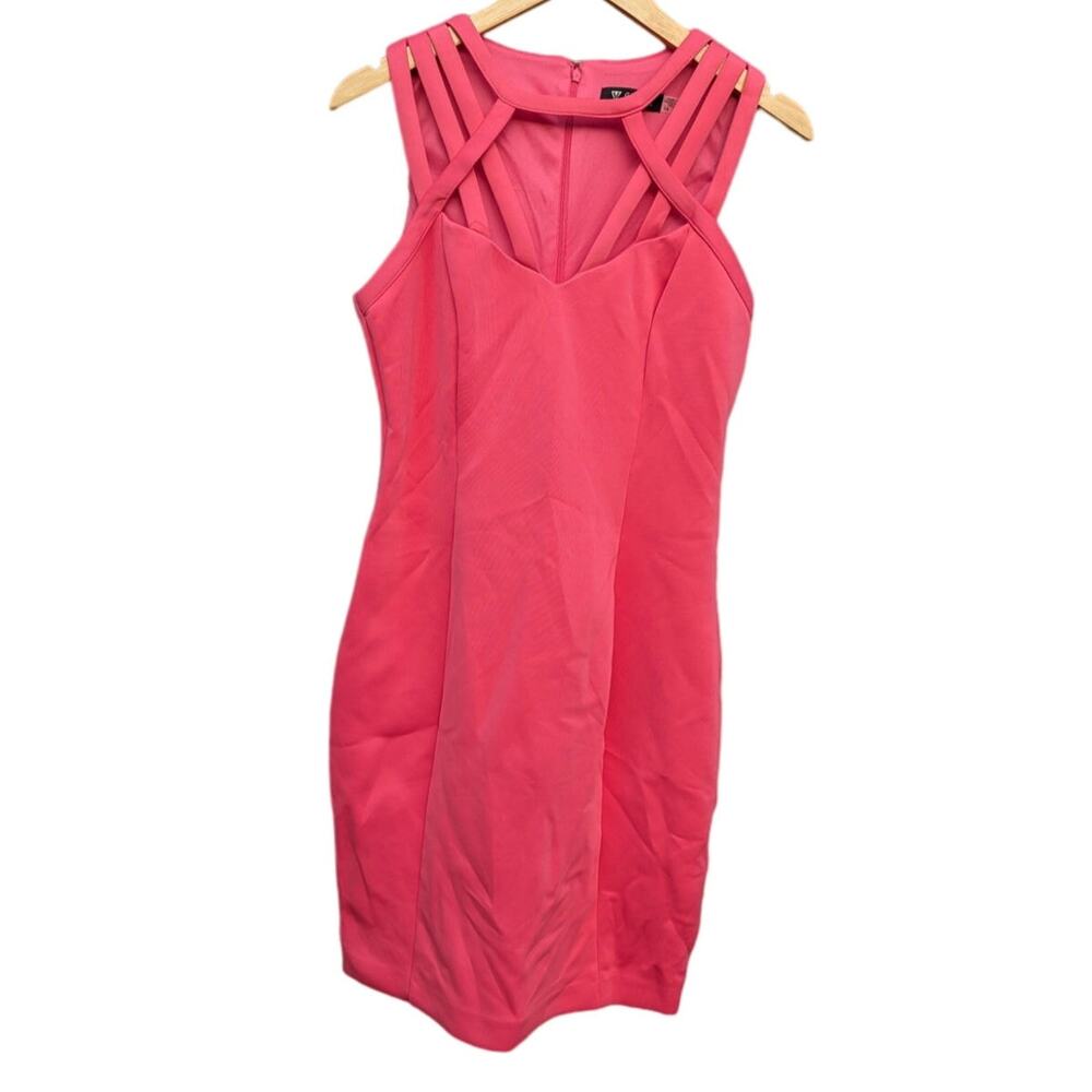 Y2K Strappy Sexy Barbie Pink Cocktail Dress Wicked Date Night Club Bodycon 10